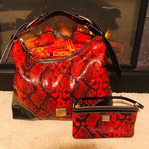 🔥Rare🔥Dooney and Bourke Python Bag And Wristlet